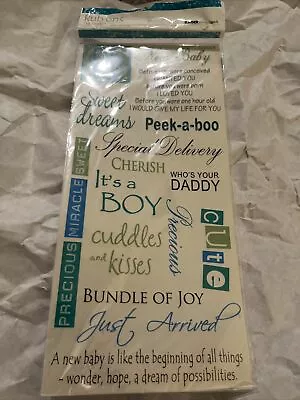 Kaise Scrapbook Rub Ons Baby Boy Blue Green • $1