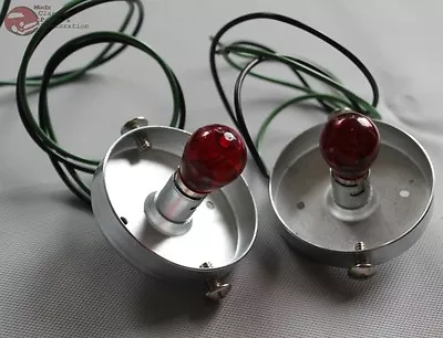 Custom Tail Light Lamp Bases Red Bulb Wire Pigtail Hot Rat Rod Truck 59 Cadillac • $53.80