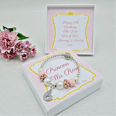 £12 • Buy 6th Birthday Gift Girls Charm Bracelet Present Childrens Jewellery Age Six 