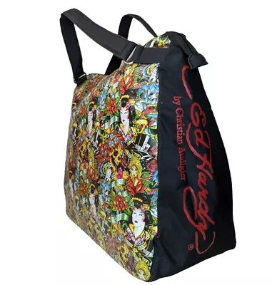 Ed Hardy Tote Bag Christian Audigier Multicolor Geisha Weekender Travel  • $28.99