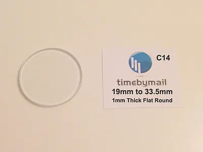 £6.99 • Buy Watch Glass Crystal BEVELLED EDGE 20mm - 50mm Flat 1mm 1.3mm 1.5mm 2mm 2.5mm 3mm