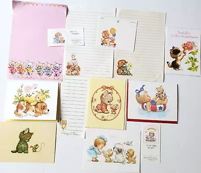 17 Pc Stationery Lot Morehead Cute Kittens Cats Girls Puppies Mouse • $7