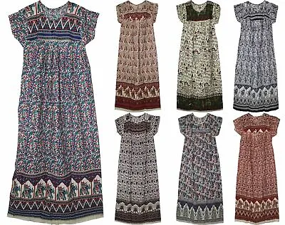 Indian Cotton Ethnic Dress For Women Hippie Maxi Vintage Look Gown Boho Gypsy • $32.83