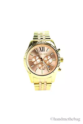 Michael Kors (MK6473) Lexington Gold Toned Stainless Steel Case Wrist Watch • $109