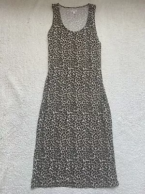 J. Crew Dress Women’s Medium Sleeveless Knit Leopard Print Midi Dress Sleeveless • $18