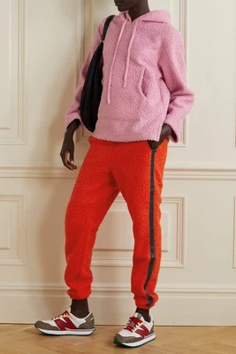 $135 • Buy STAUD Chutes Track Pants Poppy Red Fleece Pockets Street LA Sz S