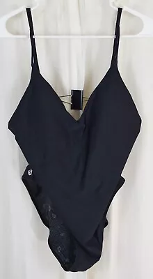 Volcom Women's Simply Solid One Piece Swimsuit Black Size Large • $52