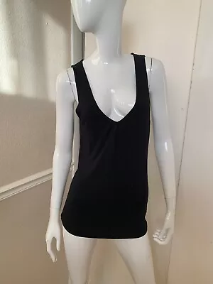 Majestic Paris NEW! Black Extrafine Superwashed Viscose Tank Top Sz 1 NWOT! • $34.99