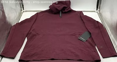 NWT Lululemon Men's Maroon At Ease Classic Fit Breathable Pullover Hoodie Sz XL • $19.99