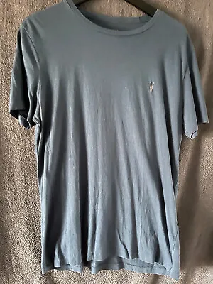 All Saints Nic Tonic SS Crew T Shirt - Blue - Large - Great Condition • £10