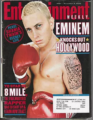 EMINEM - ENTERTAINMENT WEEKLY #681  11/8/02  - Sub Copy - Low Grade Copy • $4