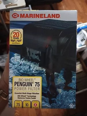 MarineLand Penguin 75 Power Filter 75 GPH (PF0075B)Black 10 Gallons  • $22.99