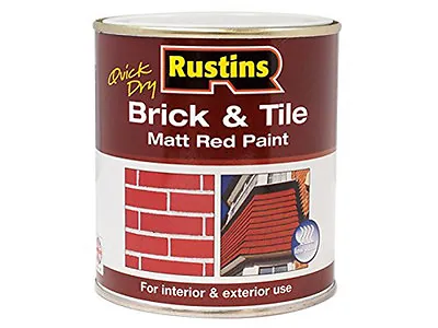 Matt Red Brick And Tile Paint Rustins Quick Dry 500ml Red Brick And Tile Paint • £11.19