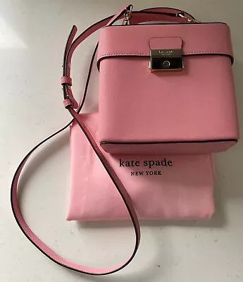 Kate Spade New York Pink Leather Box Style Crossbody Convertible Handbag ExCond • £75