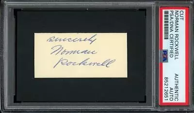 NORMAN ROCKWELL (1894-1978) Autograph Cut | Painter/Illustrator Signed - PSA/DNA • $199.99