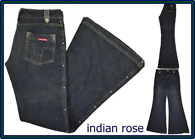 £36.42 • Buy Indian Pink Jeans Women's High Waist Bootcut Wide Leg Vintage Blue W27 40
