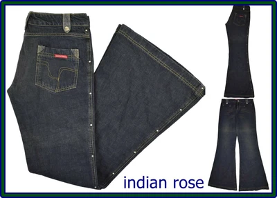£36.42 • Buy Indian Pink Jeans Women's High Waist Bootcut Wide Leg Vintage Blue W27 40