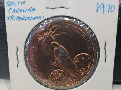GEM UNCIRCULATED U.S. Mint Medal - 1970 South Carolina Tricentennial Celebration • $19.99