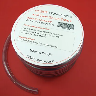 Oil Tank Sight Gauge Tubing 9.5mm By 15.5mm Clear PVC Tube 3/8 Inch • £7.85