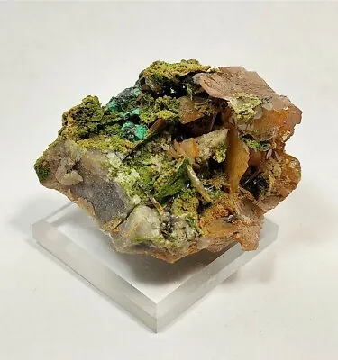 Wulfenite Mottramite & Malachite Tsumeb Mine Tsumeb Oshikoto Namibia • $489.99