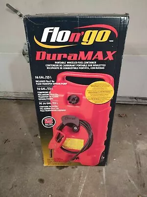 $189.99 • Buy DuraMax Flo N' Go LE Fluid Transfer Hand Pump And 14-Gallon Rolling Gas Can Hose