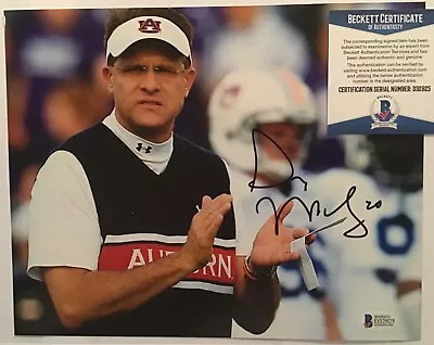 GUS MALZAHN SIGNED AUBURN TIGERS 8x10 PHOTO BECKETT BAS COA D32925 • $69.99