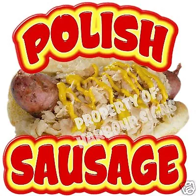 Polish Sausage Decal 14  Hot Dog Concession Cart Food Vendor Truck Vinyl Sticker • $16.99