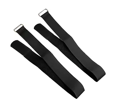 Black Hook And Loop Heavy Duty Strap Strapping Cable Ties With Metal Buckle • £4.61