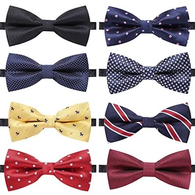 $15.82 • Buy AUSKY 8 PACKS Elegant Adjustable Pre-tied Bow Ties For Men Boys In Mixed Color