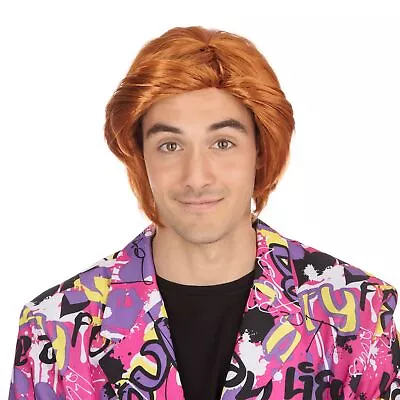 Bristol Novelty 1970's Retro Pop Star Ginger Wig Mens Fancy Dress New • £11.39