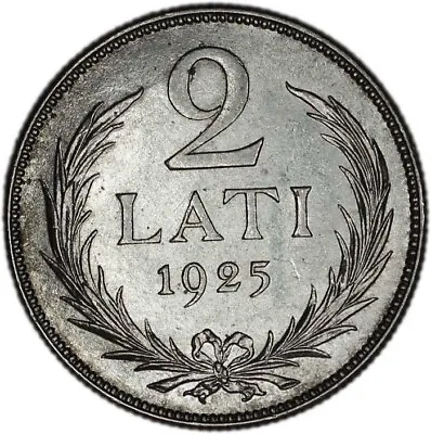 LATVIA Coin 2 Lati 1925 UNC • $29.26