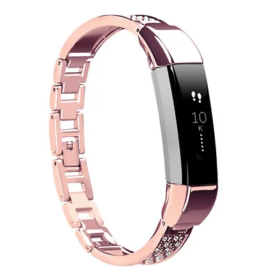 StrapsCo Replacement Stainless Steel Bangle Watch Band Strap For Fitbit Alta HR • $68.12