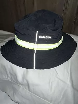 Kangol Urban Utility Bucket Hat Small Black & Green Reflective • $29.99