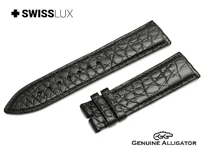 Crocodile Alligator Leather For ZENITH Watch Black Strap Band Buckle/Clasp Pins • £33.90