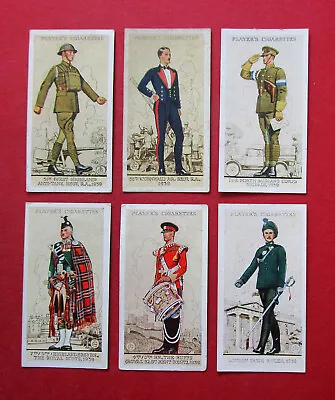 6 Player 1931 Cigarette Cards Uniforms Of The Territorial Army 40-42-43-44-45-46 • £1.59