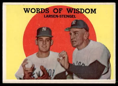 1959 Topps #383 Words Of Wisdom Larsen Casey Stengel NY Yankees NO RESERVE! • $0.99