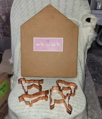 🐾Vintage Martha Stewart Martha By Mail Copper Dog Cookie Cutter Set W/ Box 🐾 • $75