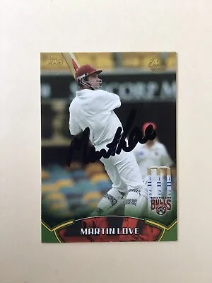 Topps 2002 ACB Gold Signed Cricket Card Martin Love Queensland Bulls • $5.50