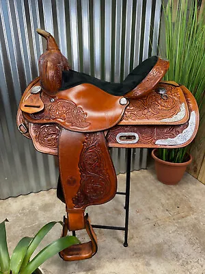 15  Circle Y Western EQUITATION Show Horse Saddle W Silver • $895