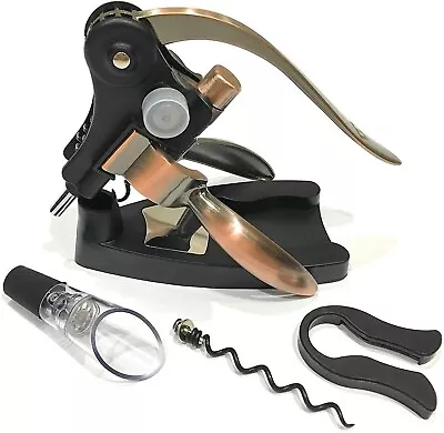 Corkscrew Rabbit Wine Opener W/ Foil Cutter & Replacement Corkscrew Spiral New • $9