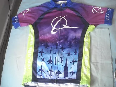 Voler 'Boeing' Cycling Jersey Sz M USA Made Full Zip! • $9