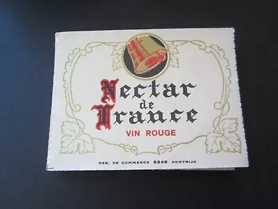 Wholesale Lot Of 100 Old Vintage 1940's - NECTAR De FRANCE - Red WINE LABELS • $12.99