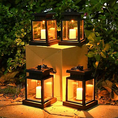 $12.78 • Buy Solar Lantern Hanging Light LED Waterproof Yard Outdoor Patio Garden Yard Lamp 