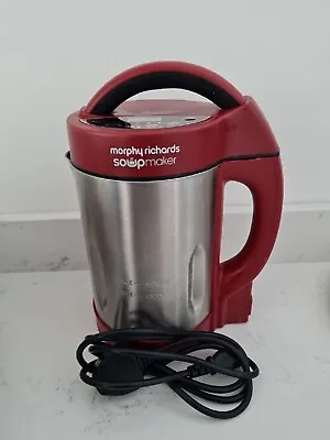 MORPHY RICHARDS Soup Smoothie Maker 501018 Blade 1.6L Red 4 Settings Vgc • £34.99
