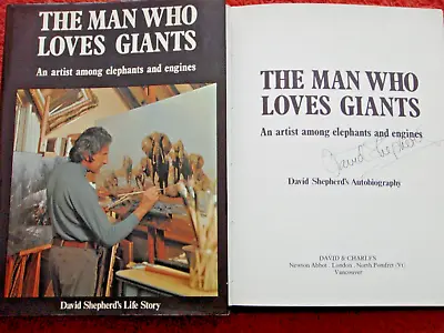 DOUBLE SIGNED BY DAVID SHEPHERD   THE MAN WHO LOVES GIANTS    (HB & 1st ED) • £19.99