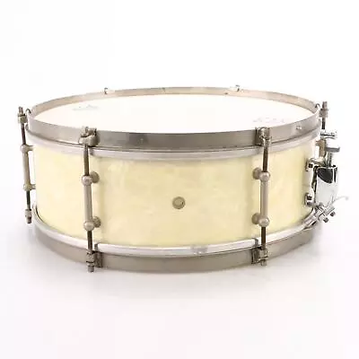Vintage Ludwig Marine Pearl 14x5 Snare Drum Owned By Dennis Herring #49261 • $1082.22
