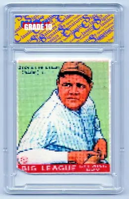 Babe Ruth Baseball Card Grade 10 Slab Classics Signatures Art Trading Cards Aceo • $29.99