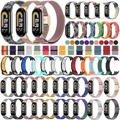 Watch Strap For Xiaomi Mi Band 8/NFC Case Silicone Nylon Stainless Steel Leather • $8.80