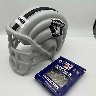 NEW! Vintage 1990 LA Raiders Inflatable Football Helmet NFL Decor Wearable Vegas • $24.95