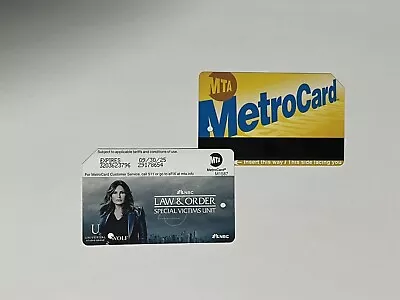 Law & Order SVU 25th Anniversary  Mariska Hargitay NYC Subway Metrocard • $19.99